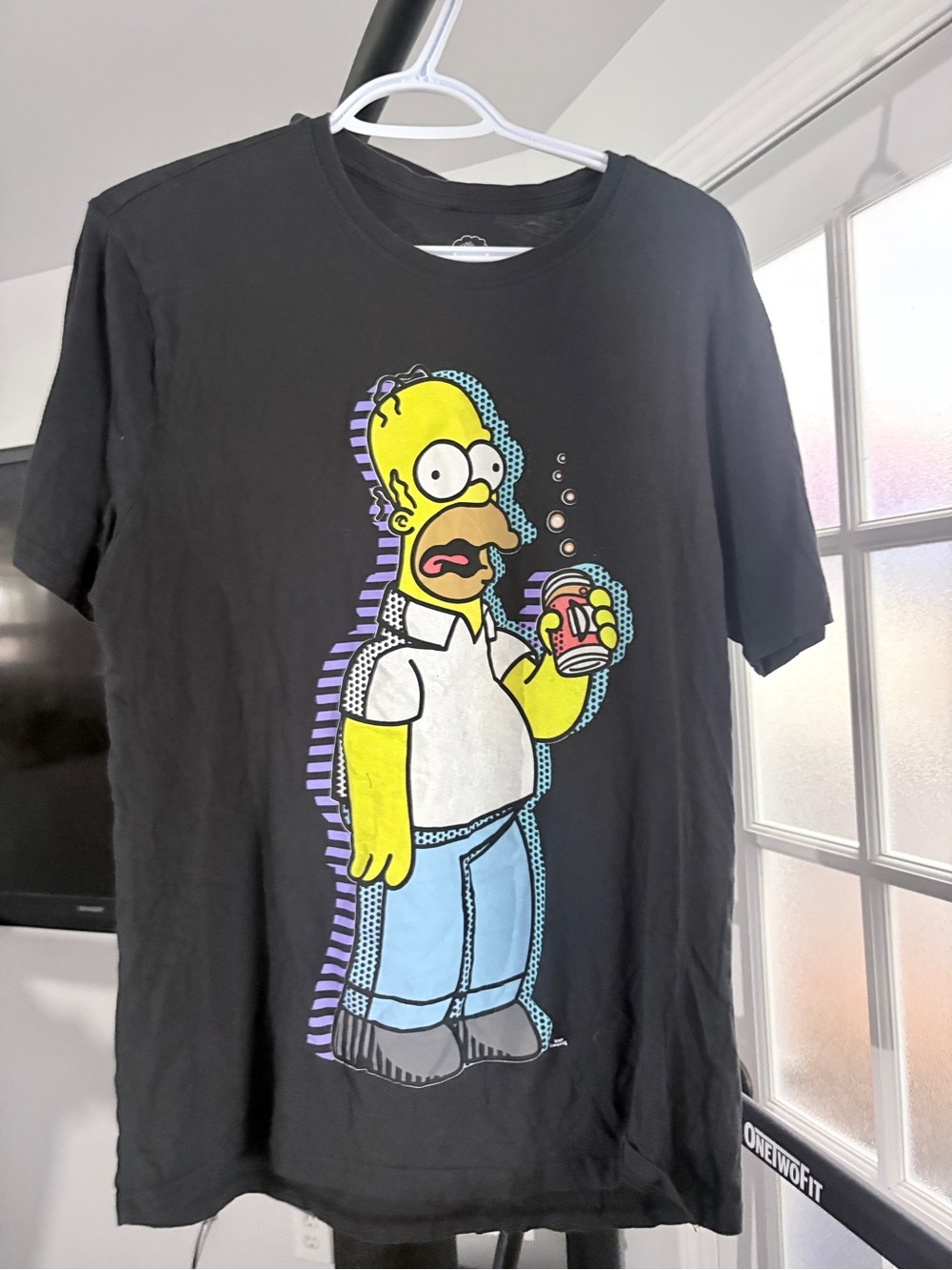 Black Homer Simpson Graphic Tee - Licensed Cartoon Shirt